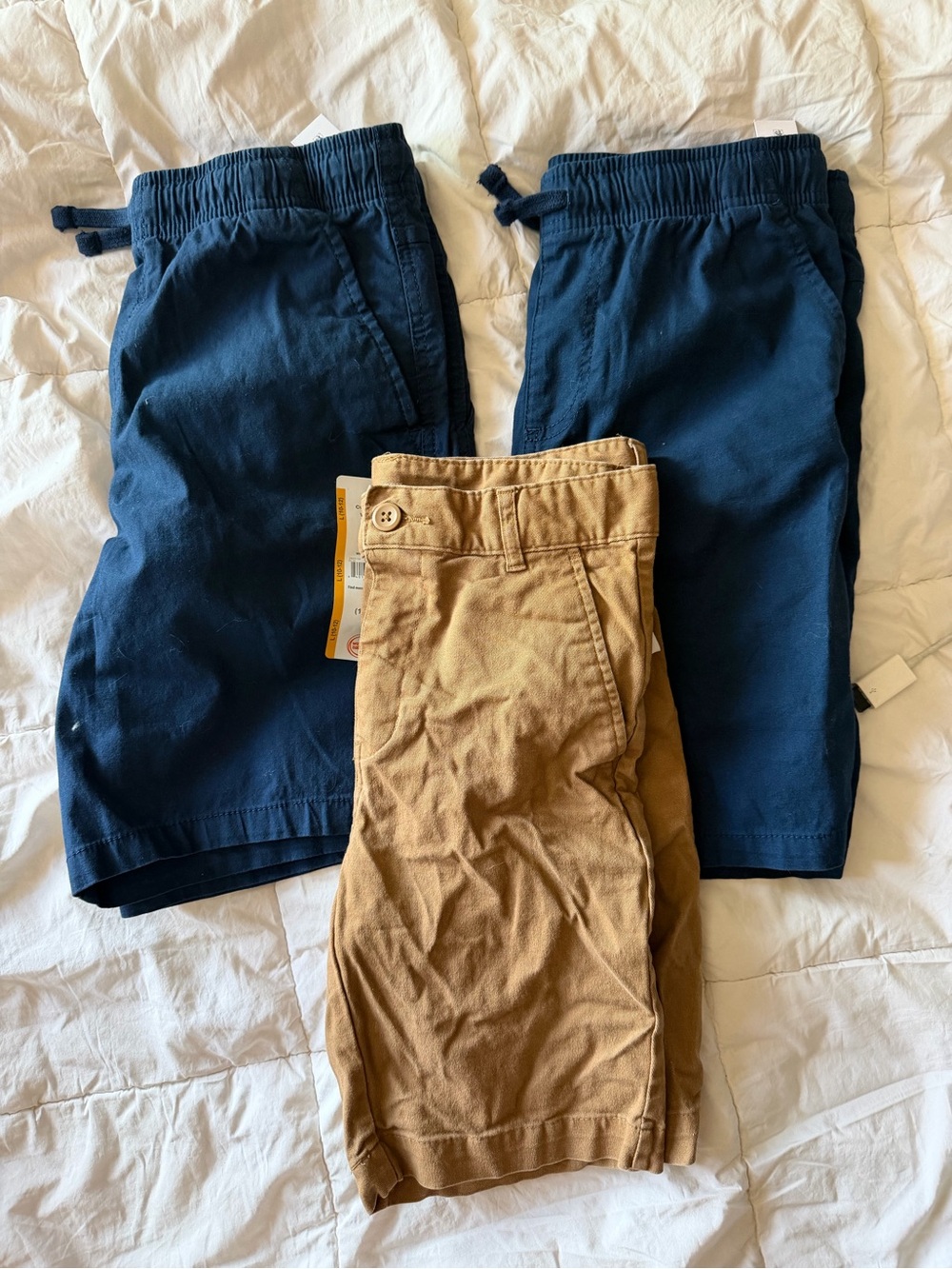 Boys Shorts Set - Navy & Khaki